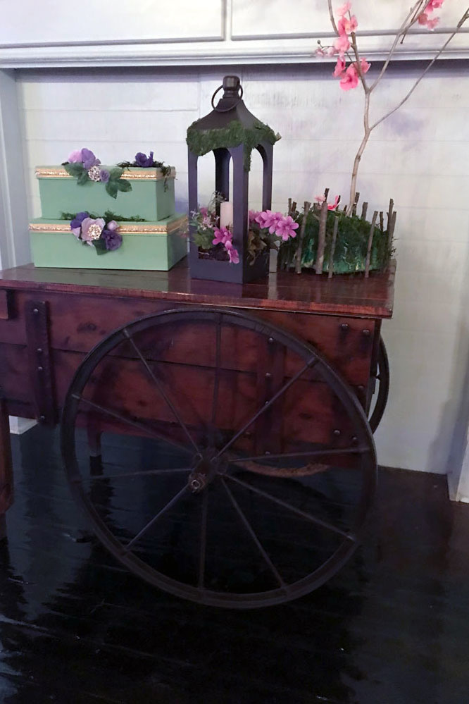 Rustic Wheel Barrel Table