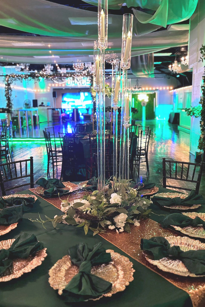 Elegant ballroom designed for corporate events, fundraisers, and formal celebrations
