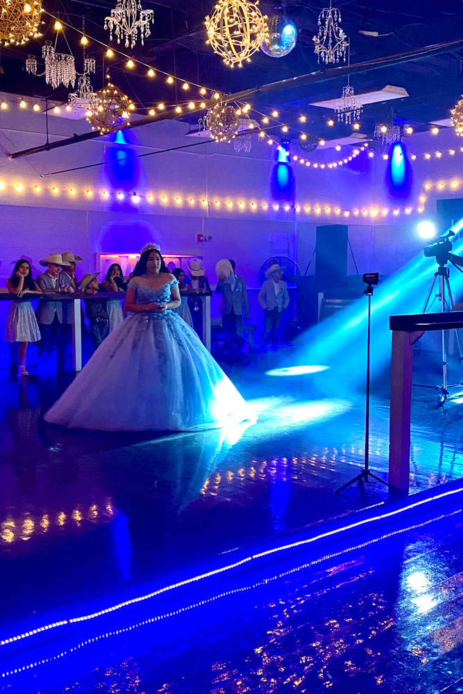 Crowd enjoying the center of the party on the main dance floor