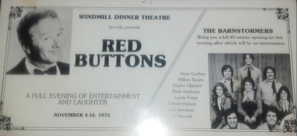 Red Buttons performs - newspaper advertisement the windmill dinner theater.
